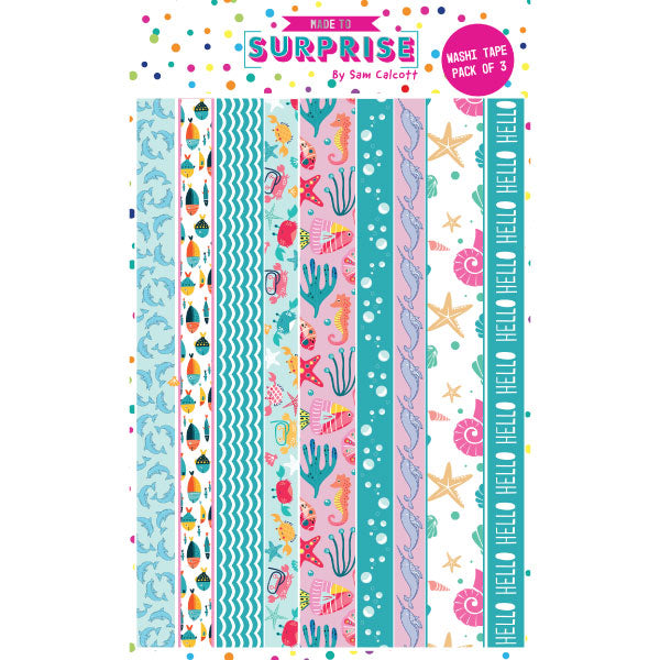 Made To Surprise A5 Washi Tape Under The Sea By Sam Calcott | 3 Sheets