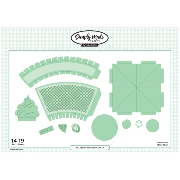 Simply Made Crafts Die Set Ice Cream Cone Gift Box Set of 14 | A Very British Summer Collection