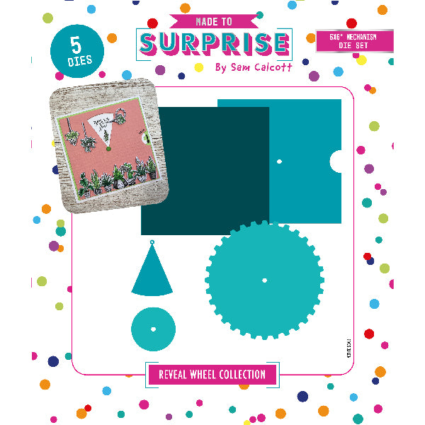 Made To Surprise Die Set 6in x 6in Mechanism Set of 5 | Reveal Wheel Collection