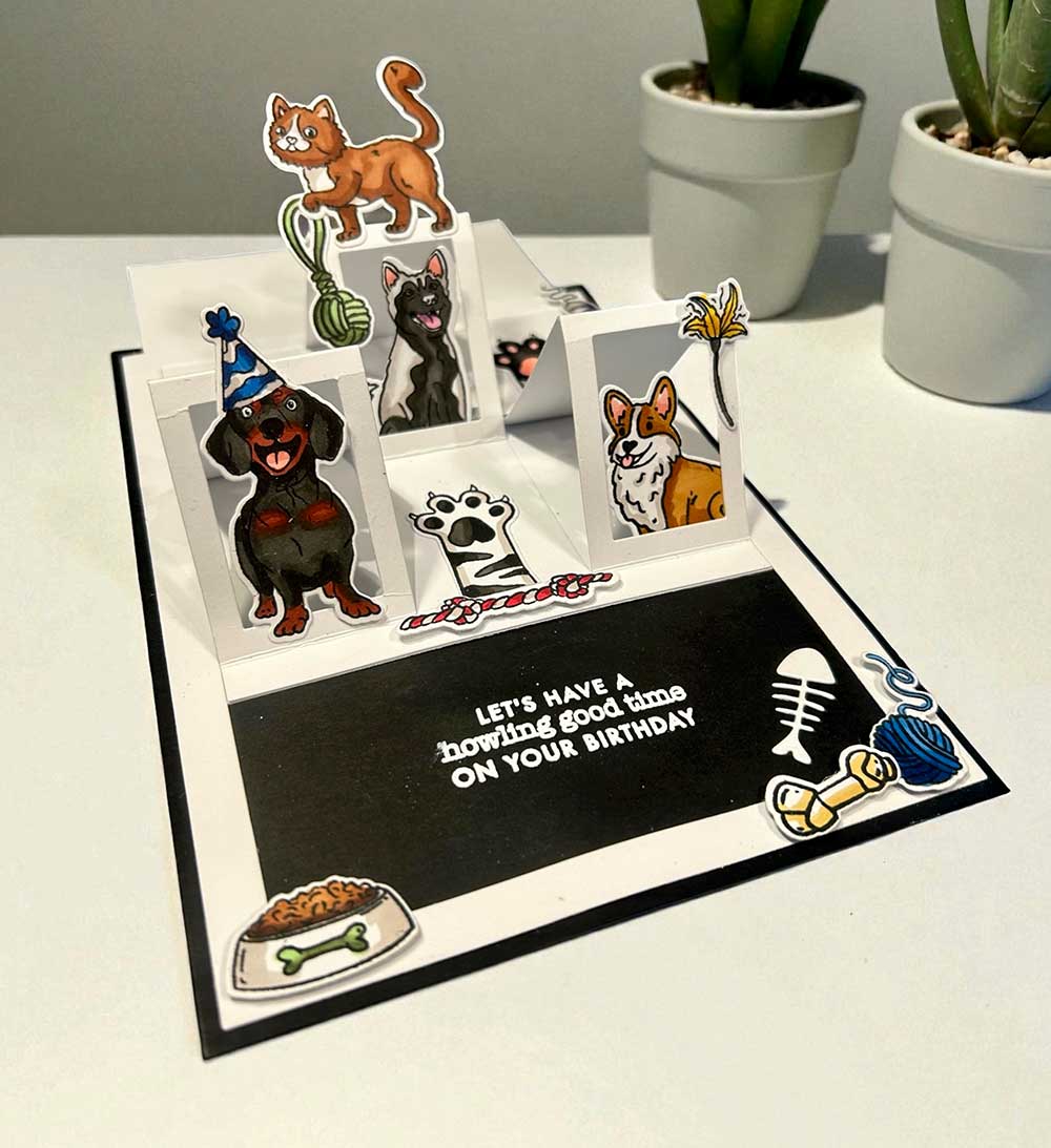 Made to Surprise A5 Stamp and Die Set Paw-sitively Cute | Glide & Slide