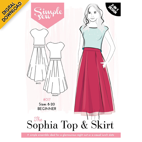 Digital Download | Simple Sew Sophia Top & Skirt Sewing Pattern