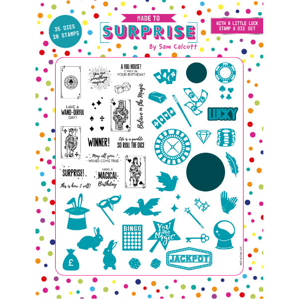 Made To Surprise Stamp & Die Set - With A Little Luck | All Fun & Games