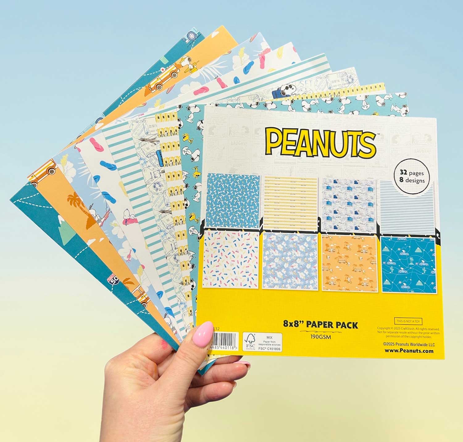 Peanuts 8 x 8 Paper Pack High Tides & Good Vibes | J'adore La Plage