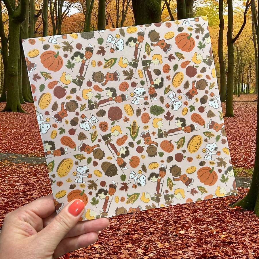Peanuts 8 x 8 Paper Pack Fall Is Here | Chill Out & Be Thankful