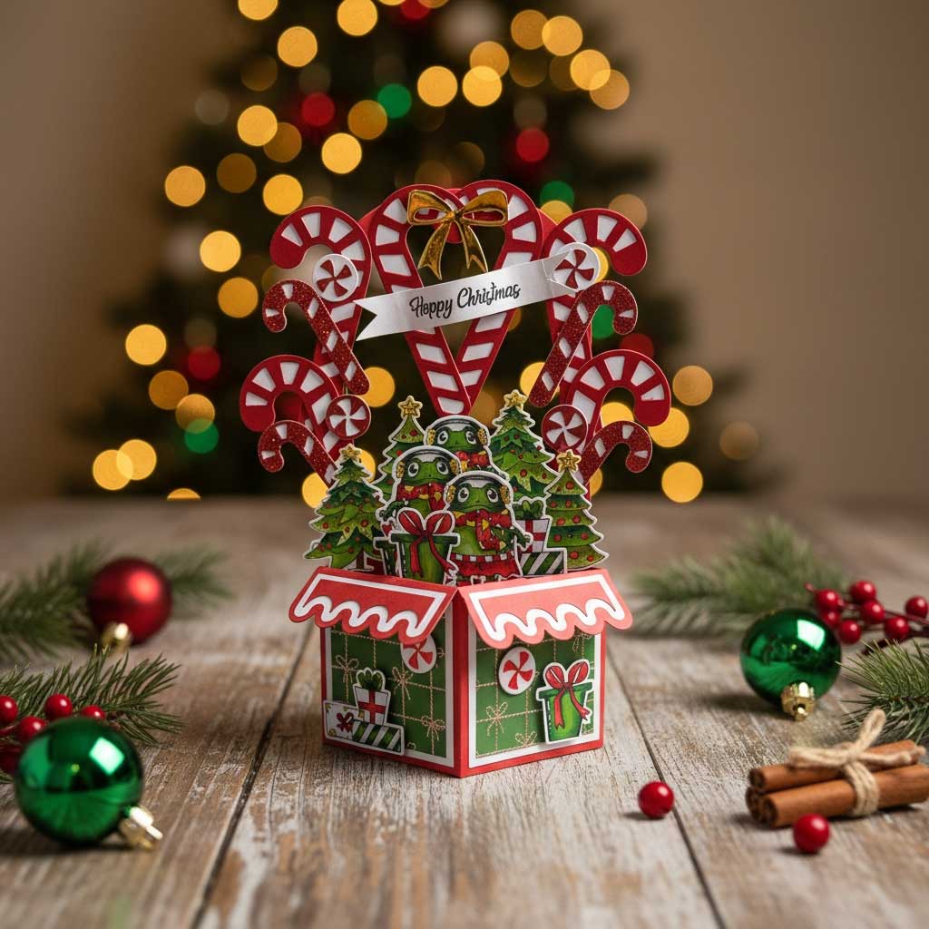 Made to Surprise A5 Stamp and Die Set Festive Friends | Christmas Explosion