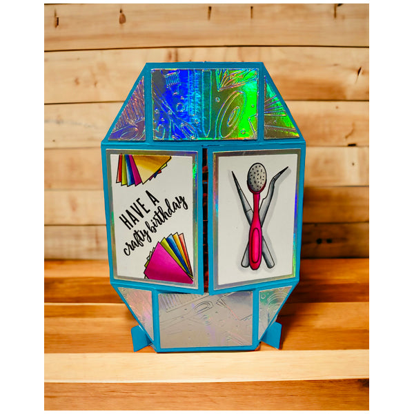 Made To Surprise 6in x 6in Card Creator Die Set Circular Never Ending Card and Stand | Set of 10