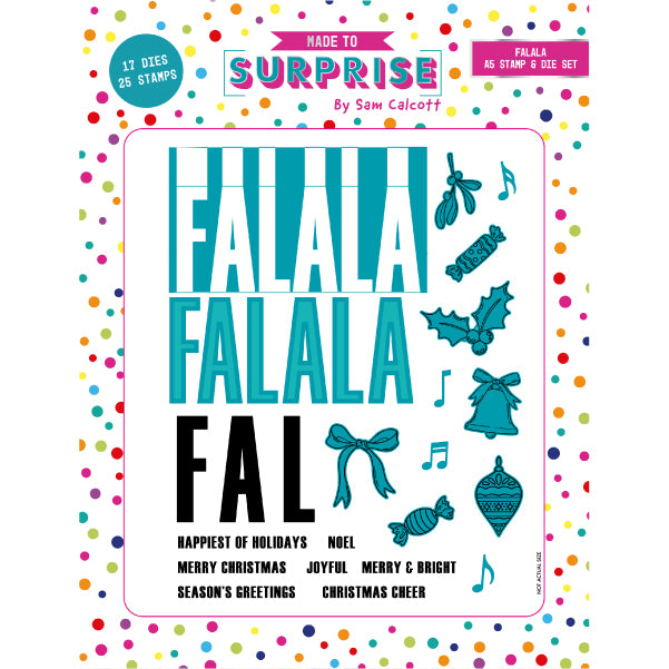 Made to Surprise A5 Stamp and Die Set FALALA | Say It With Words