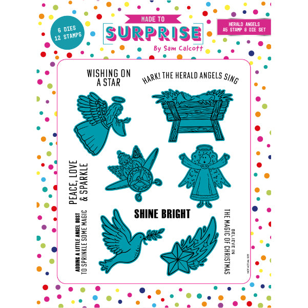Made to Surprise A5 Stamp and Die Set Herald Angels | Jingle Bell Rock