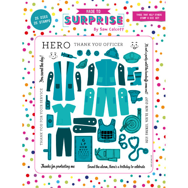 Made to Surprise Clear Stamp and Die Set Mini Me Puppets Those That Help Others | Set of 50