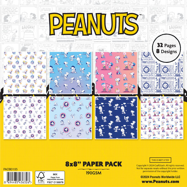 Peanuts 8 x 8 Paper Pack Peanuts 75th Anniversary | Peanuts 75th Anniversary