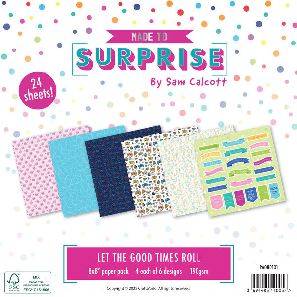 Made to Surprise 8'' x 8'' Paper Pack Let The Good Times Roll | Let The Good Times Roll