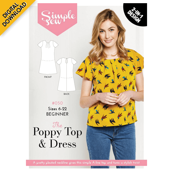 Digital Download | Simple Sew Poppy Top & Dress Sewing Pattern Craftworld Digital Download | Simple Sew Poppy Top & Dress Sewing Pattern Craftworld