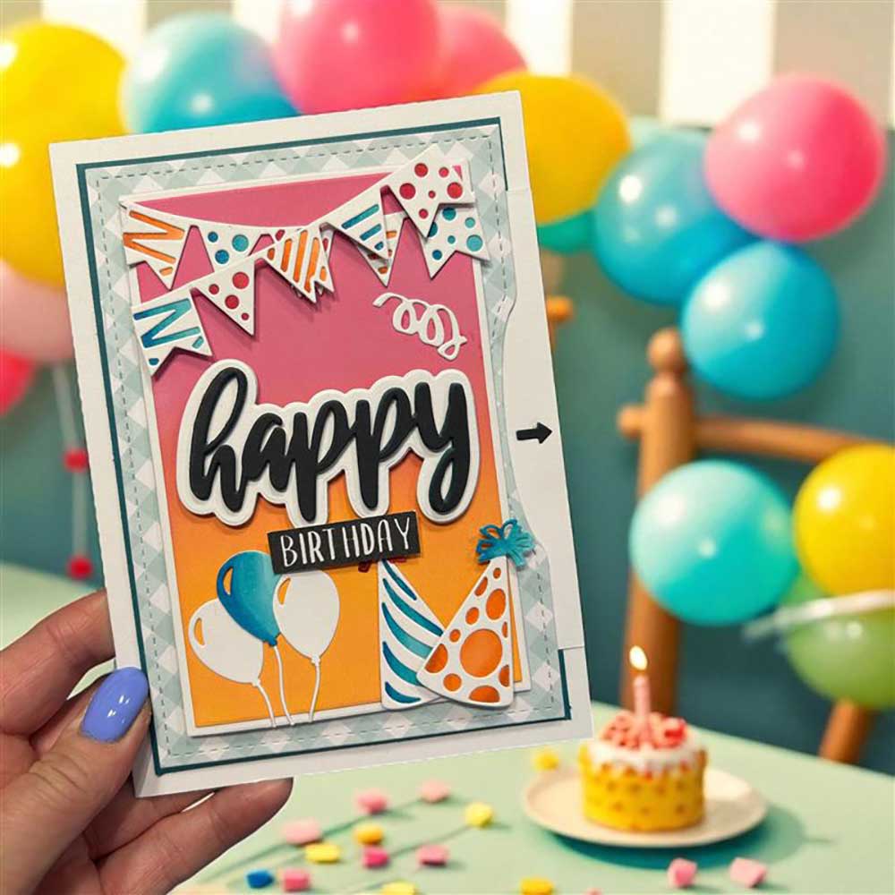 Made To Surprise Stamp and Die Set - Hoorah! | All Fun & Games