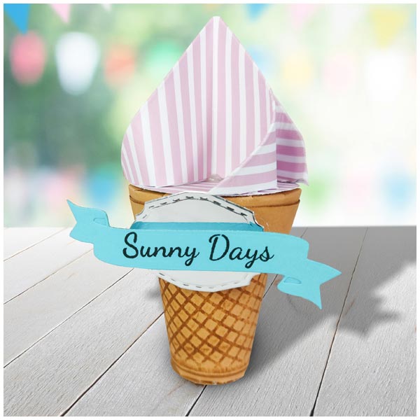 Simply Made Crafts Die Set Ice Cream Cone Gift Box Set of 14 | A Very British Summer Collection
