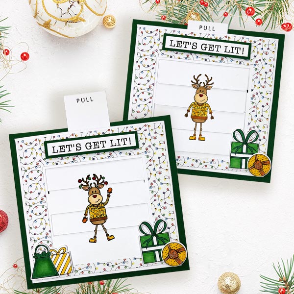 Made To Surprise 6in x 6in Die Set Shutter Blind Mechanism Set of 8 | Shutter Blind Cards Collection