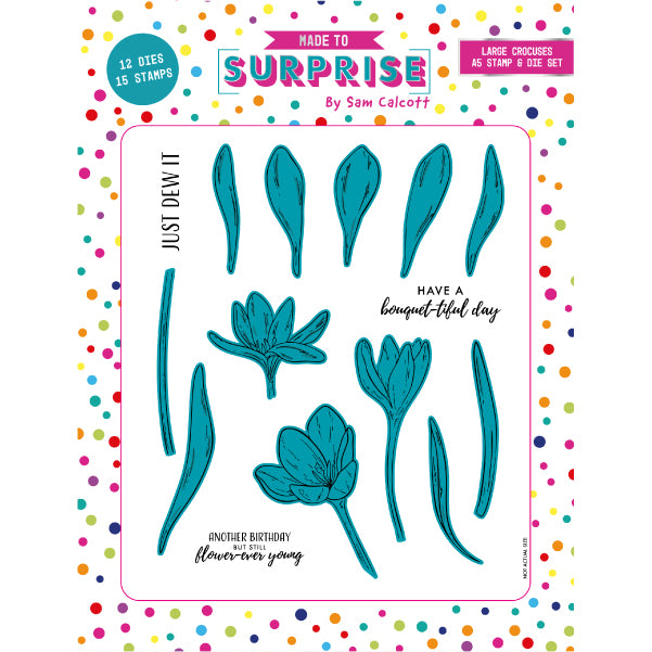 Made to Surprise A5 Stamp and Die Large Crocuses | Bloomin' Wonderful