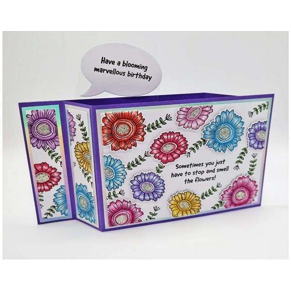 Made To Surprise A5 Clear Stamp Set Funky Flowers by Sam Calcott | Set of 15