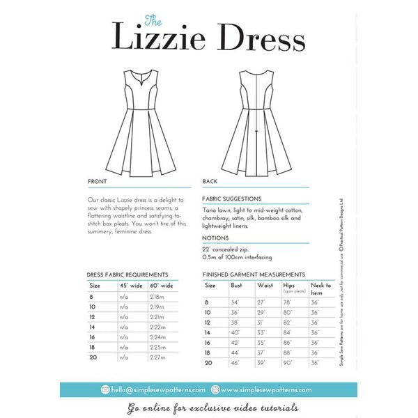 Digital Download | Simple Sew Lizzie Dress Pattern