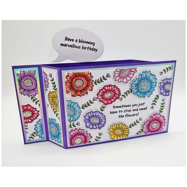 Made To Surprise A5 Clear Stamp Set Funky Flowers by Sam Calcott | Set of 15
