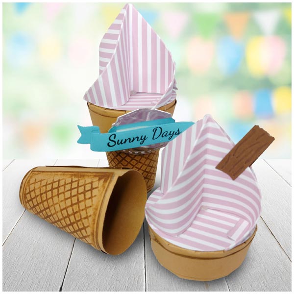 Simply Made Crafts Die Set Ice Cream Cone Gift Box Set of 14 | A Very British Summer Collection