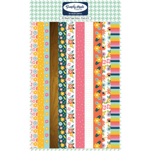 Simply Made Crafts A5 Washi Sticker Sheets Spring Flowers | 4 Sheets