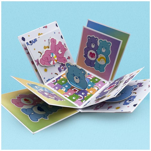 Care Bears Die and A5 Stamp Set Bear Hugs | Rainbows & Clouds