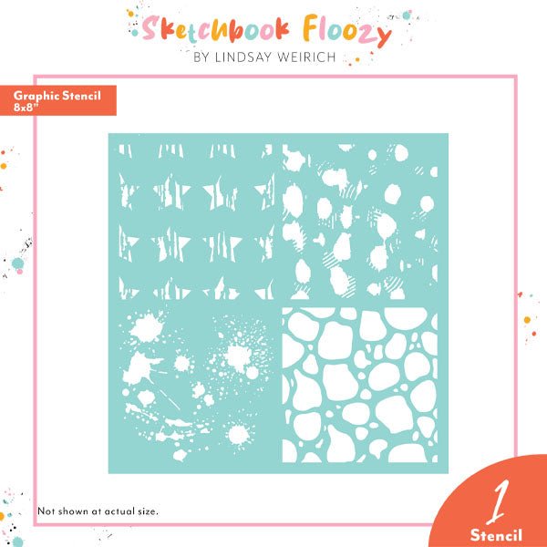 Frugal Crafter 8''x 8'' Stencil Graphic | Palette of Possibilities