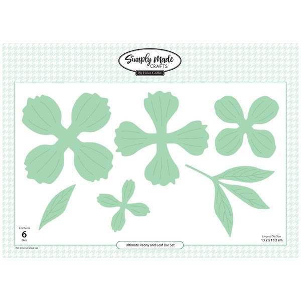 Simply Made Crafts Die Set Ultimate Peony and Leaf Set of 6 | Botanical Collection