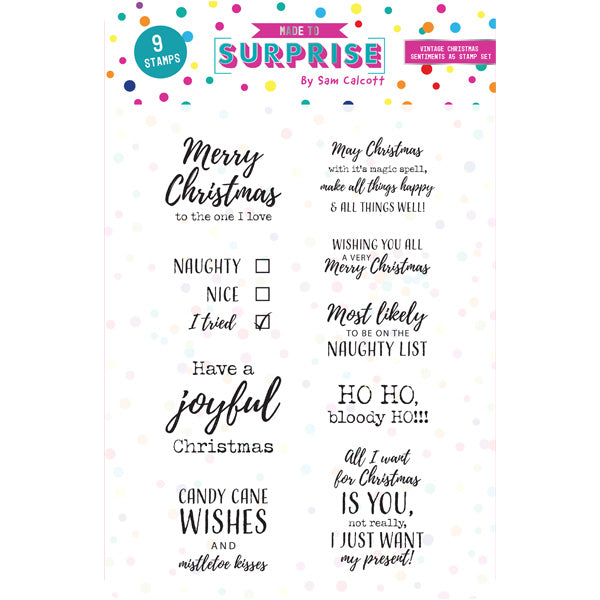 Made to Surprise A5 Stamp Set Vintage Christmas Sentiments | Christmas Showstoppers 4