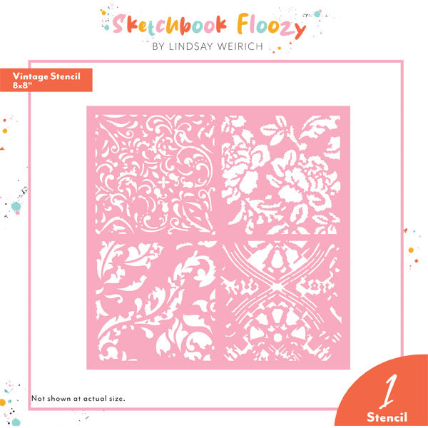 Frugal Crafter 8''x 8'' Stencil Vintage | Palette of Possibilities