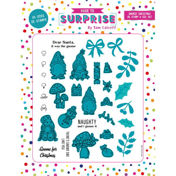 Made to Surprise A5 Stamp and Die Set Gnomie Christmas | Christmas Explosion