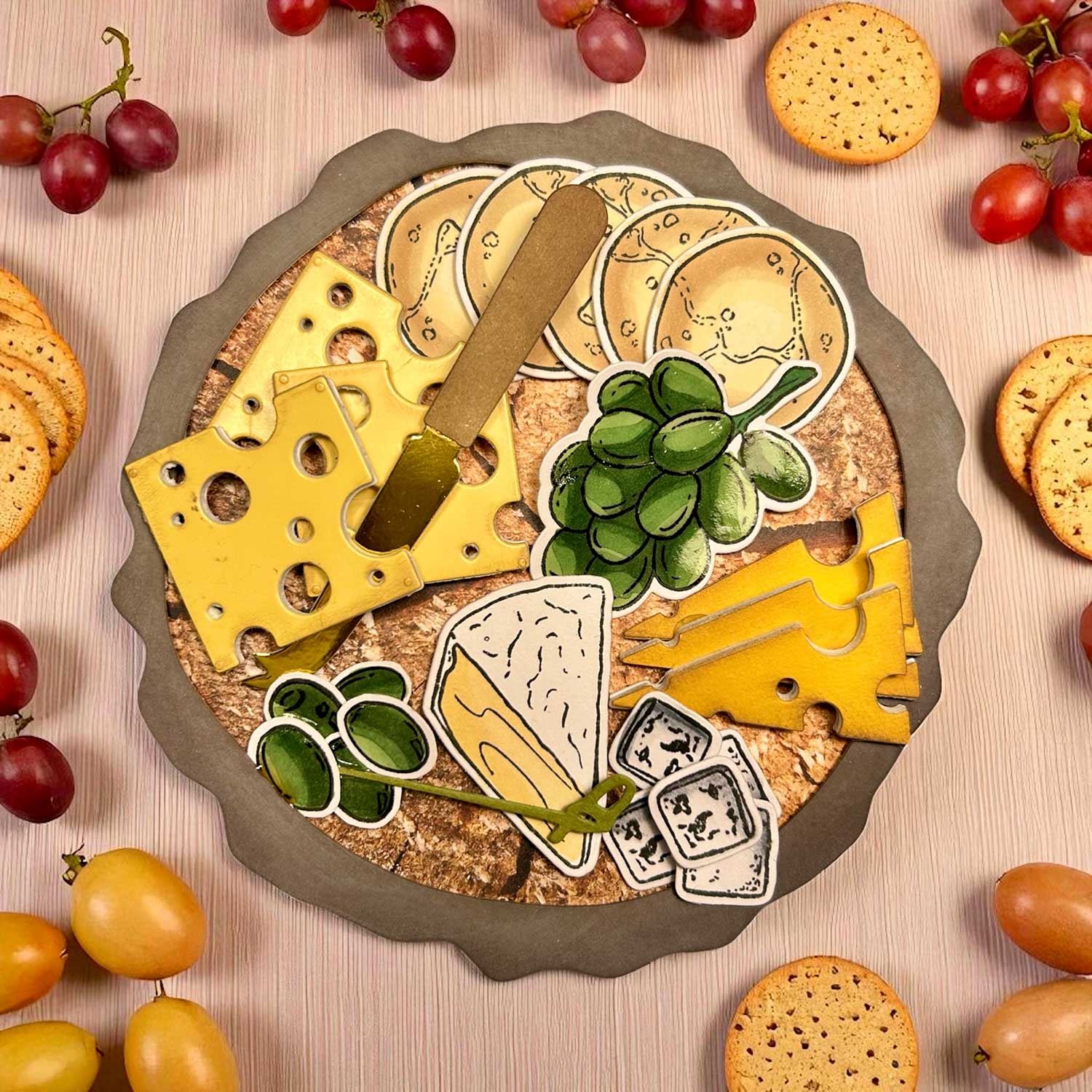 Made to Surprise A5 Stamp and Die Set Party Food | Going Against The Grain