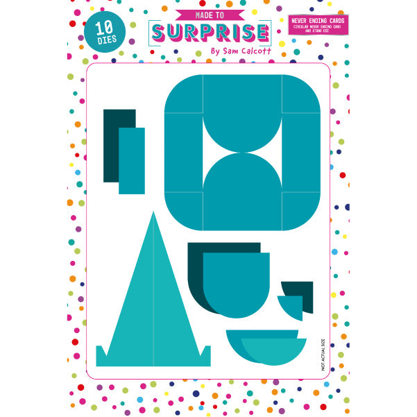 Made To Surprise 6in x 6in Card Creator Die Set Circular Never Ending Card and Stand | Set of 10