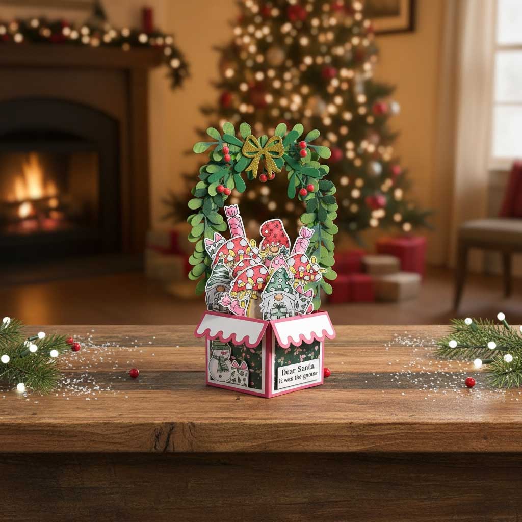 Made to Surprise A5 Stamp and Die Set Gnomie Christmas | Christmas Explosion