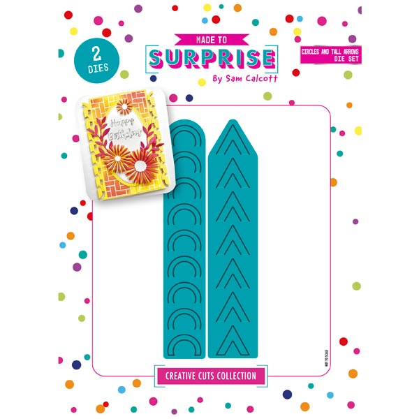 Made To Surprise Die Set Creative Cuts Circles & Tall Arrows Lace Folding by Sam Calcott | Set of 2