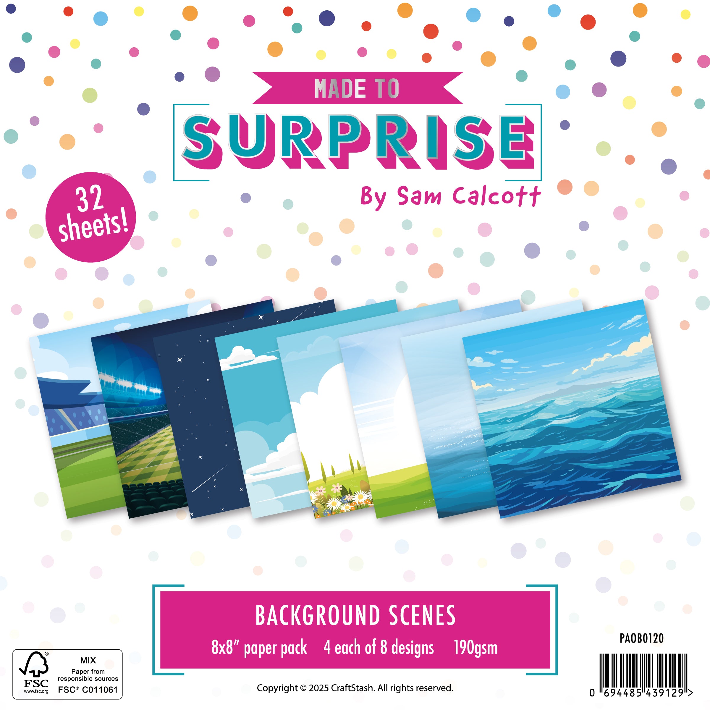 Made to Surprise 8'' x 8'' Paper Pack - Background Scenes | Worth Every Penny