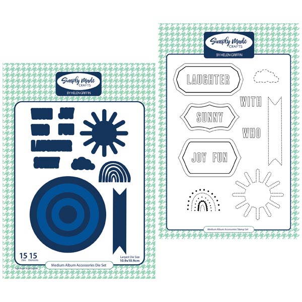 Simply Made Crafts Clear Stamp and Die Set Sunshine Accessories | Set of 28