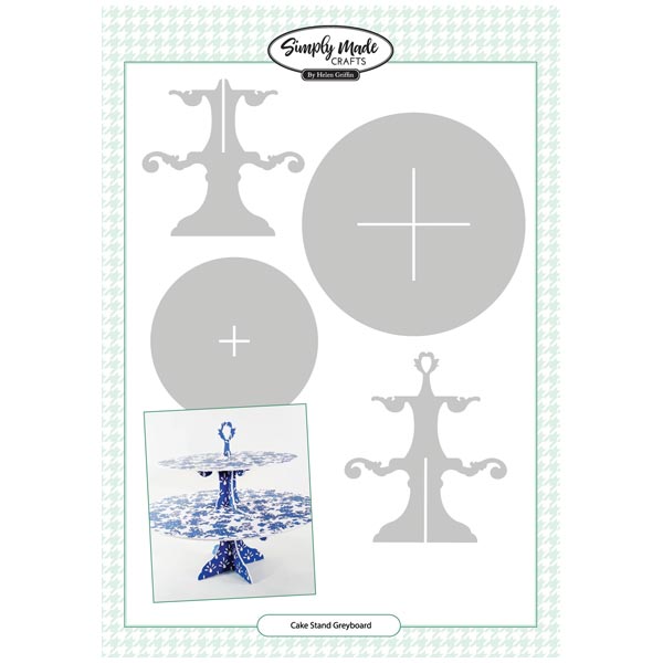 Simply Made Crafts A4 Greyboard Cake Stand Set of 4 | Afternoon Tea Collection