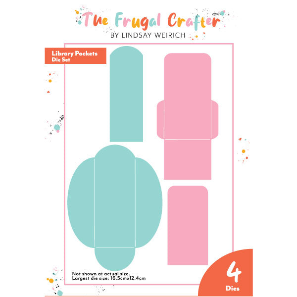 Frugal Crafter Die Set Watercolour Florals Library Pocket & Bookmark Sleeve by Lindsay Weirich