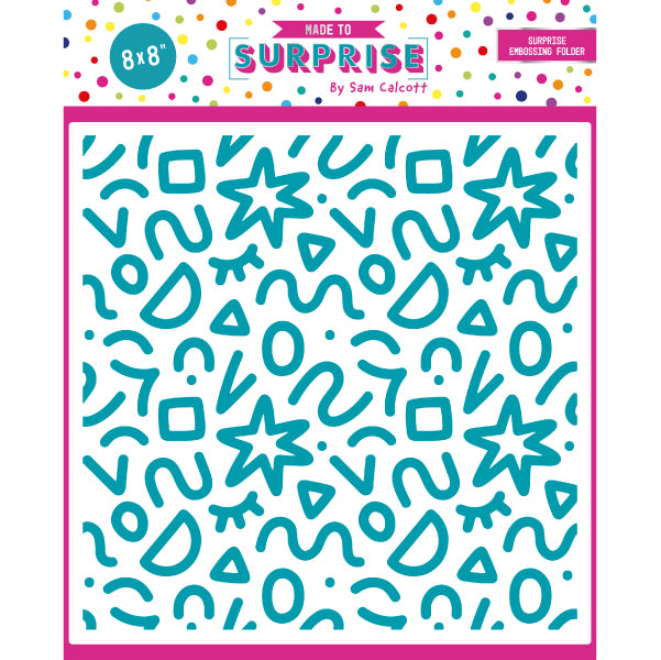Made To Surprise Embossing Folder Surprise Retro Pattern | 8in x 8in