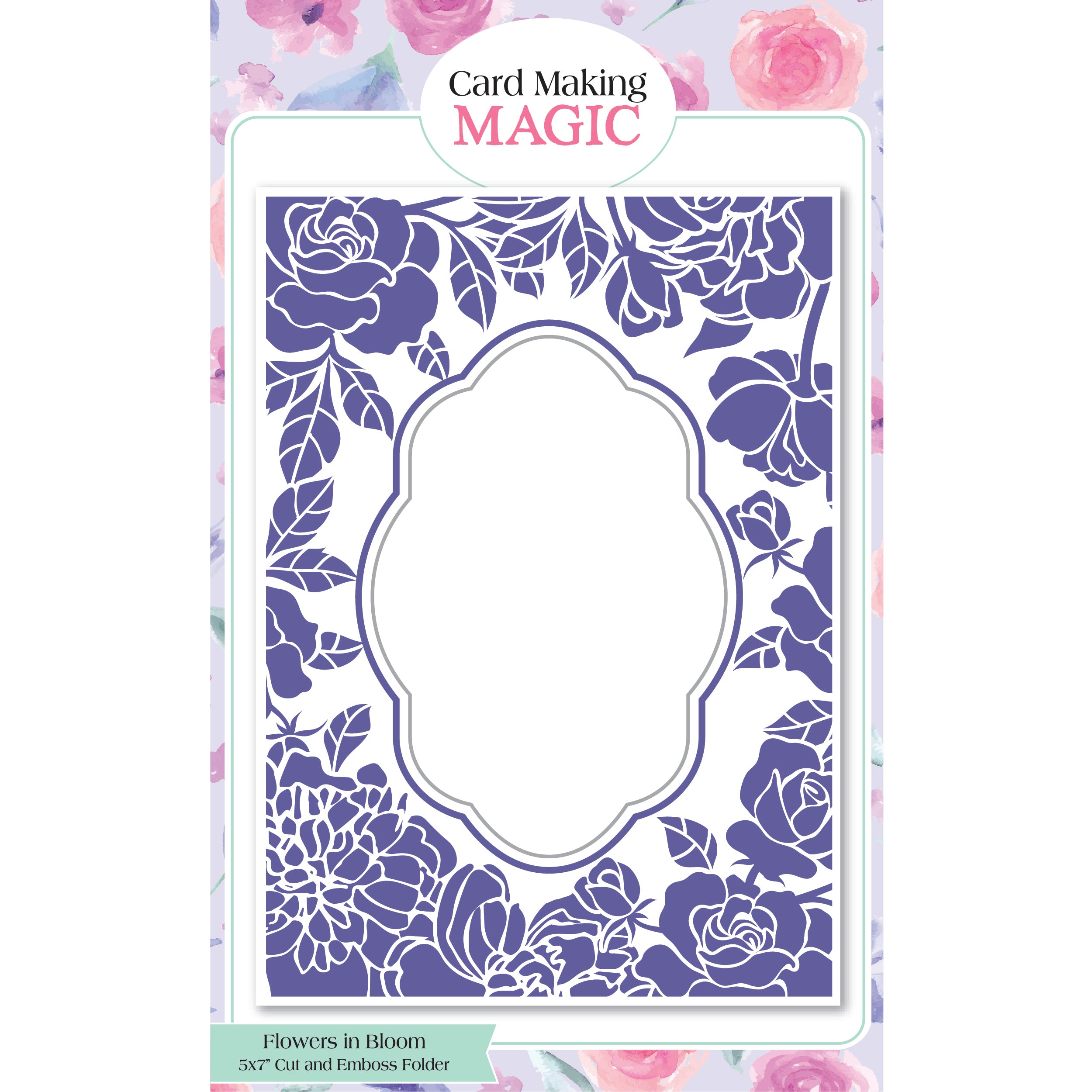 Card Making Magic Cut and Emboss Folder Bouquet in Bloom Flowers | 5in x 7in