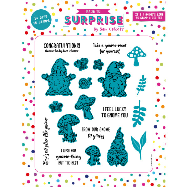 Made to Surprise A5 Stamp and Die Set It's A Gnome's Life | Enchanted Forest