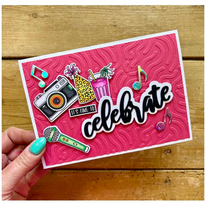 Made To Surprise Embossing Folder Secret Message Retro Lines | 8in x 8in