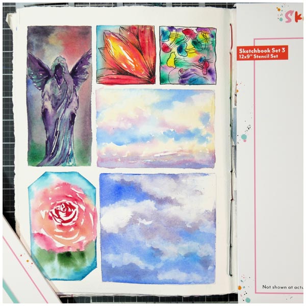 Frugal Crafter Stencil and Mask Set Sketchbook Floozy Set 2 | 5in x 7in