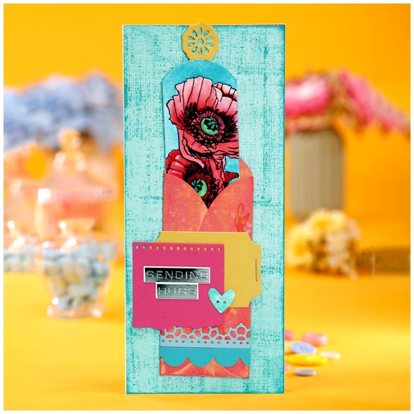 Frugal Crafter Die Set Watercolour Florals Library Pocket & Bookmark Sleeve by Lindsay Weirich