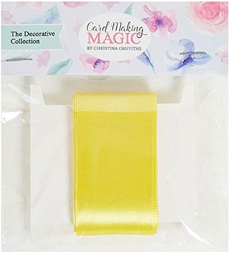 Card Making Magic The Decorative Collection 40mm Satin Ribbon Yellow