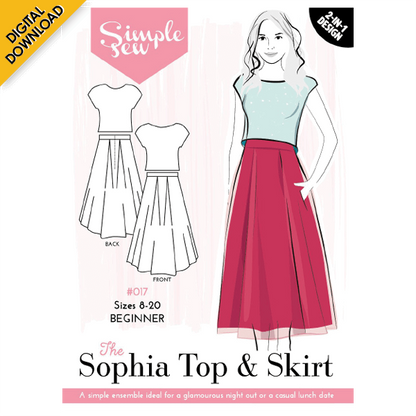 Digital Download | Simple Sew Sophia Top & Skirt Sewing Pattern