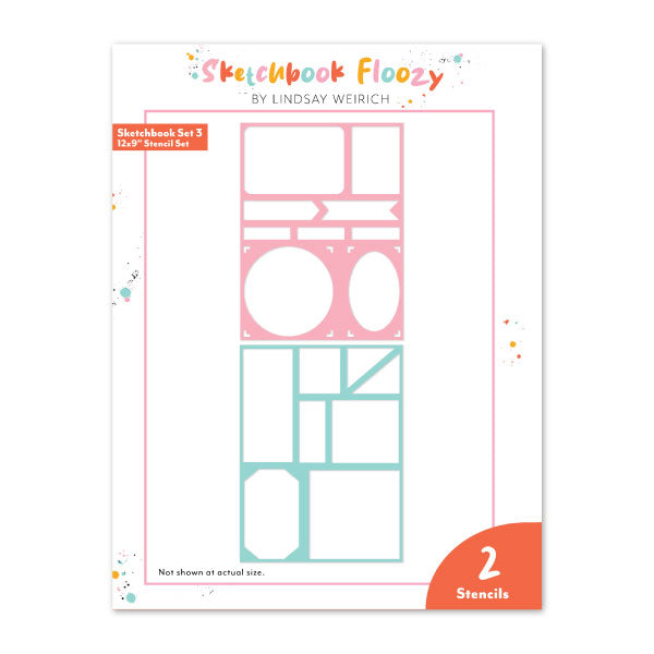 Frugal Crafter Stencil and Mask Set Sketchbook Floozy Set 3 | 9in x 12in