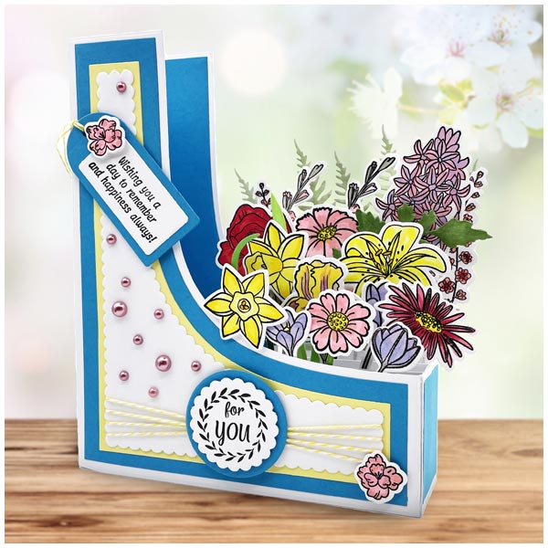 Card Making Magic Die Set A5 Flower Box & Card Set of 30 | Flower Box Cards Collection