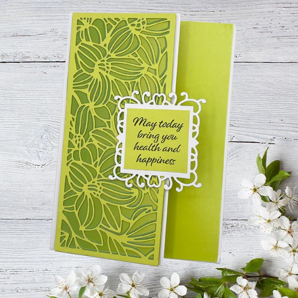 Card Making Magic Stamp & Die Set Tall and Elegant Simply Sentiments & Labels | Set of 12
